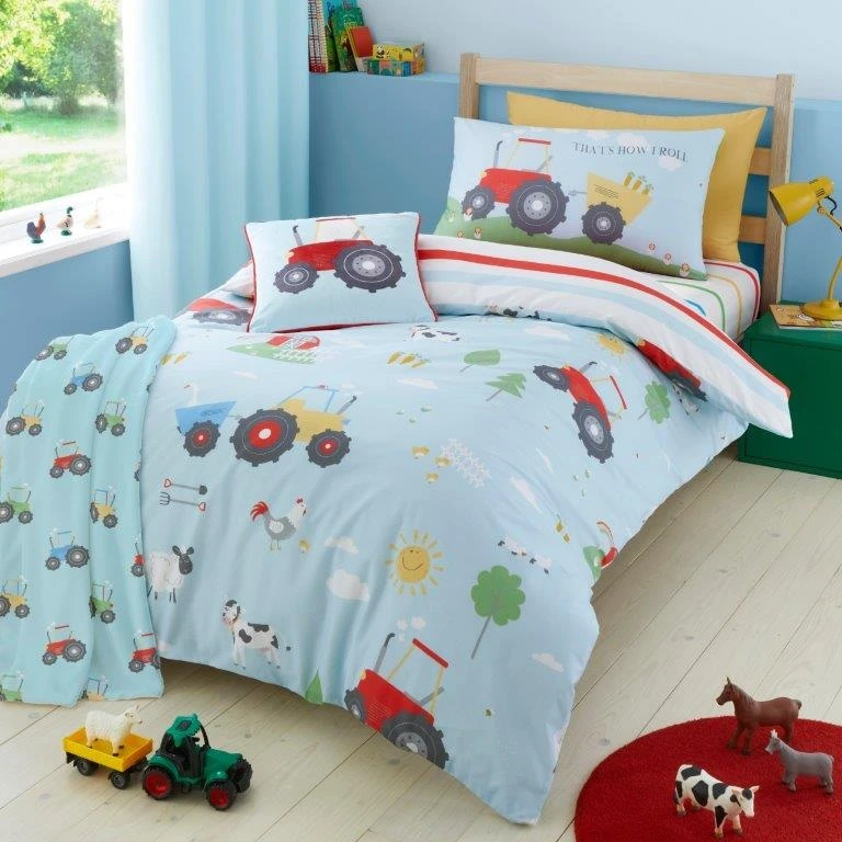 Bedlam Farmyard Friends Blue Duvet Cover Set 2 Bedlam Farmyard Friends Blue Duvet Cover Set - Image 2