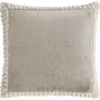 Catherine Lansfield Velvet & Fur Cushion Natural
