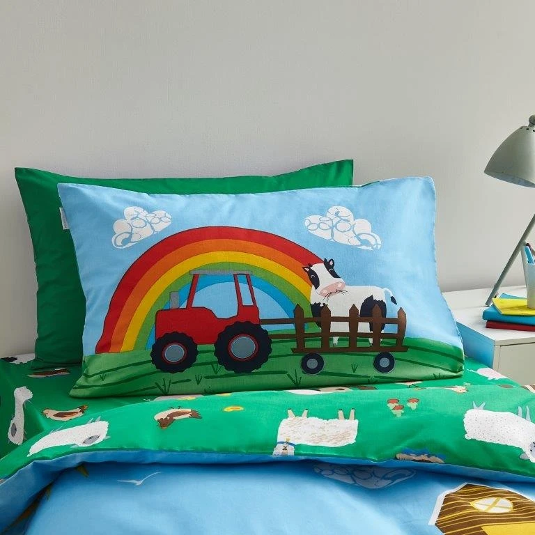 Catherine Lansfield Farmyard Animals Kids Duvet Cover Set - Single 4 Catherine Lansfield Farmyard Animals Kids Duvet Cover Set - Single - Image 4