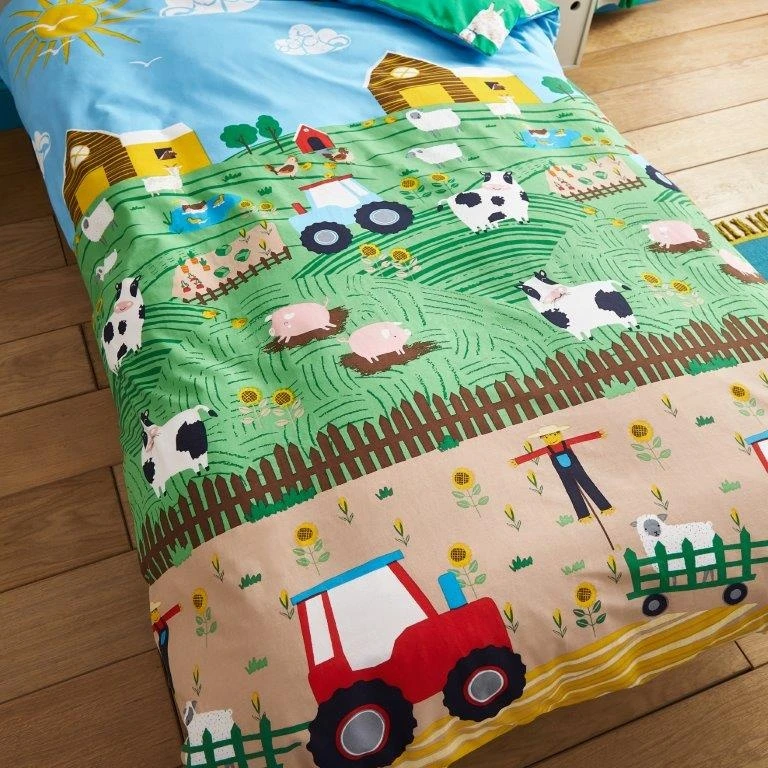 Catherine Lansfield Farmyard Animals Kids Duvet Cover Set - Single 3 Catherine Lansfield Farmyard Animals Kids Duvet Cover Set - Single - Image 3