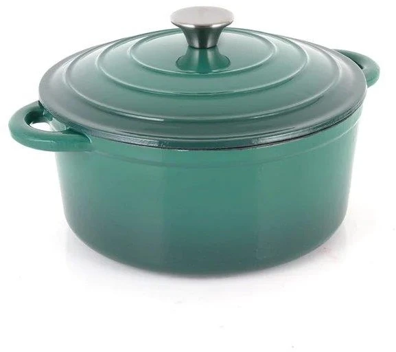 Simply Home Cast Iron Casserole Dish 22cm Emerald Green 1 Simply Home Cast Iron Casserole Dish 22cm Emerald Green