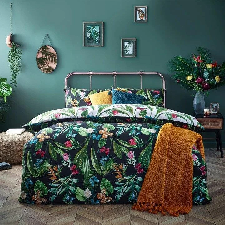 Furn Azura Floral Duvet Cover Set Dark Bloom 4 Furn Azura Floral Duvet Cover Set Dark Bloom - Image 4