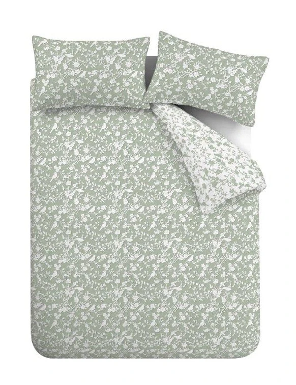 Catherine Lansfield Floral Birds Duvet Set 3 Catherine Lansfield Floral Birds Duvet Set - Image 3