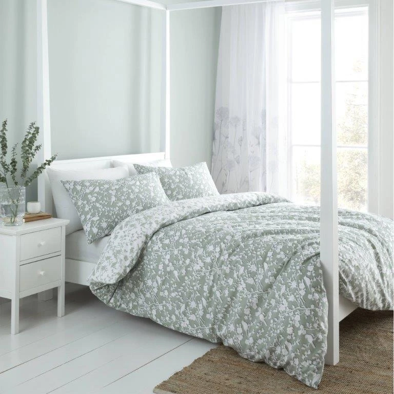 Catherine Lansfield Floral Birds Duvet Set 2 Catherine Lansfield Floral Birds Duvet Set - Image 2