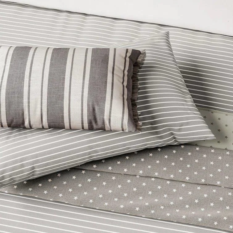 Helena Springfield Breton Stripe Grey Duvet Set 2 Helena Springfield Breton Stripe Grey Duvet Set - Image 2