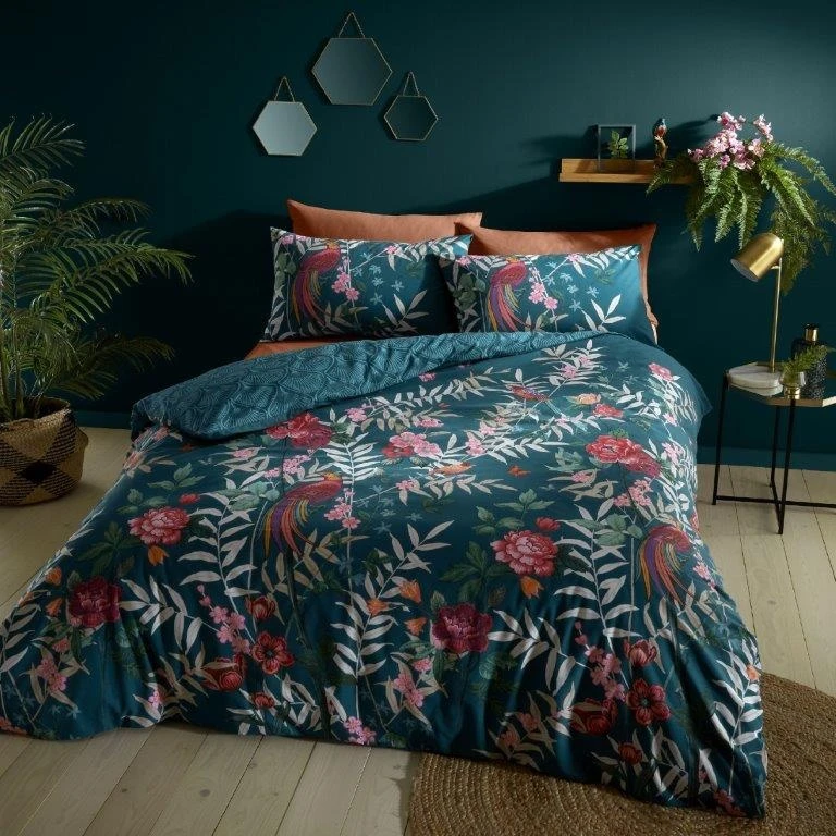 Catherine Lansfield Tropical Floral Birds Duvet Set 1 Catherine Lansfield Tropical Floral Birds Duvet Set