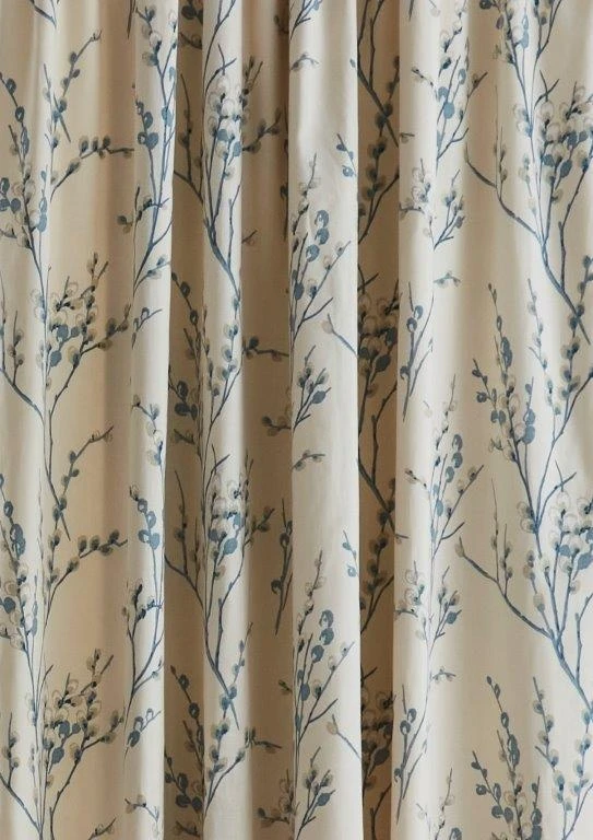 Laura Ashley Pussy Willow Off White Seaspray Pencil Pleat Curtains 2 Laura Ashley Pussy Willow Off White Seaspray Pencil Pleat Curtains - Image 2