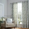 Laura Ashley Parterre Sage Eyelet Curtains
