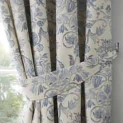 Dreams & Drapes Averie Blue Lined Pencil Pleat Curtains 7 Dreams & Drapes Averie Blue Lined Pencil Pleat Curtains -Household Items 54228 23448