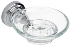 Showerdrape Fidelity Glass Soap Dish - Chrome